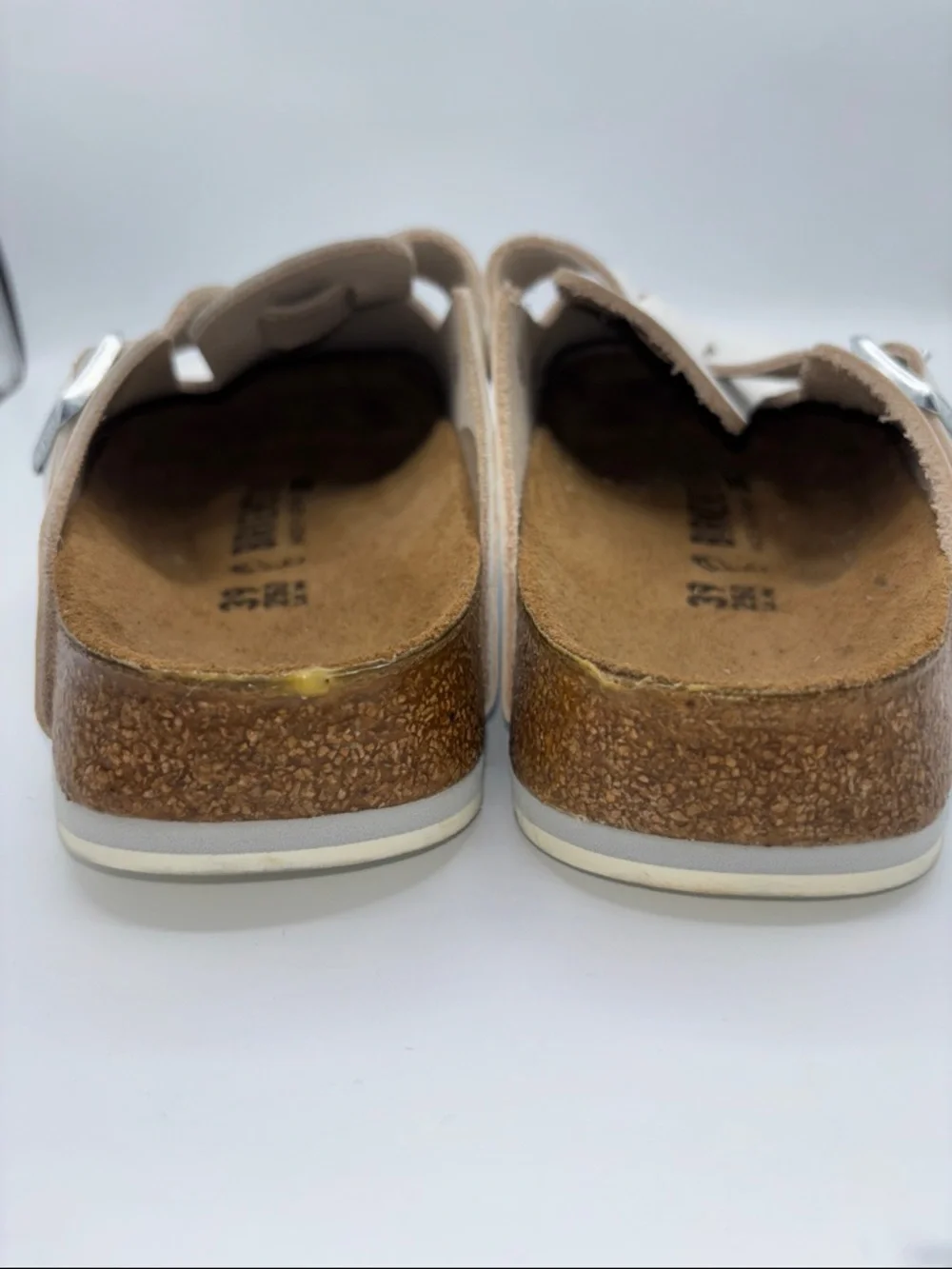 Birkenstock White Boston Clogs - Picture 4 of 14